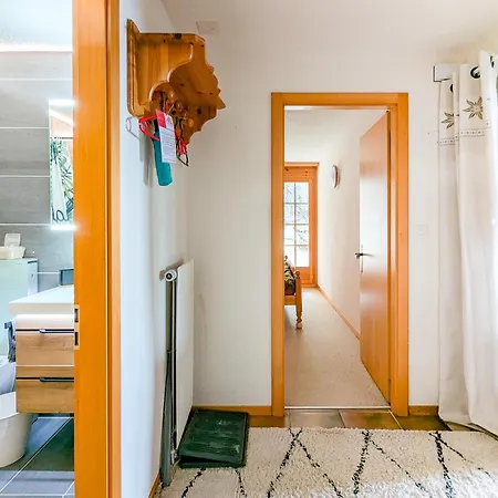 Centered Ski/swim Ap. W/ Private Yard & Fireplace Apartman Anzère